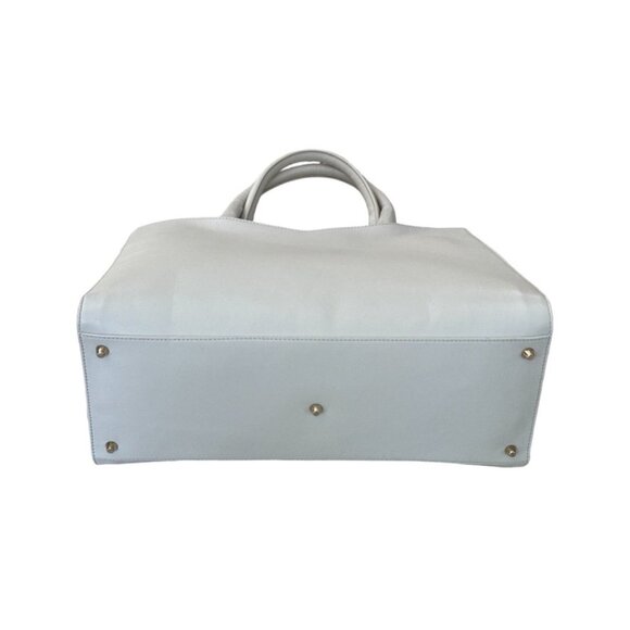 Sara Battaglia Plisse white Rainbow Tote Handbag - Picture 4 of 8